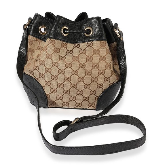 Gucci Brown GG Canvas Drawstring Bucket Bag - Picture 5 of 9